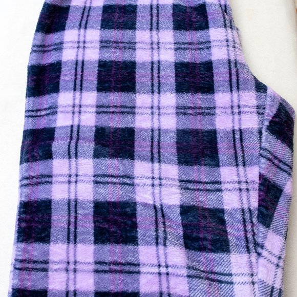 Women's Plush Pajama Pants - Purple - Picture 2 of 2